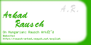 arkad rausch business card